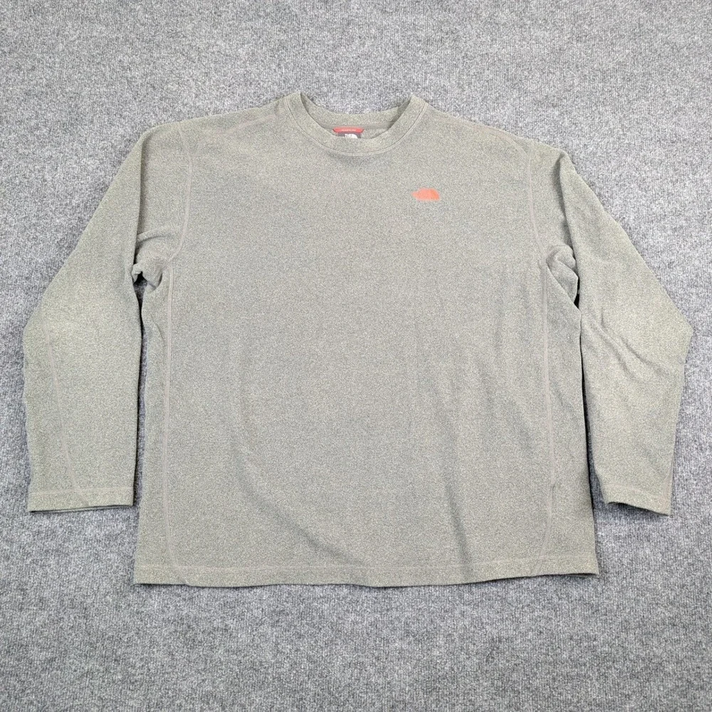 The North Face Mens XXL Polartec Classic Fleece Pullover Olive Green Crewneck